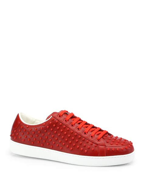 gucci brooklyn sneaker red|Gucci red bottom sneakers.